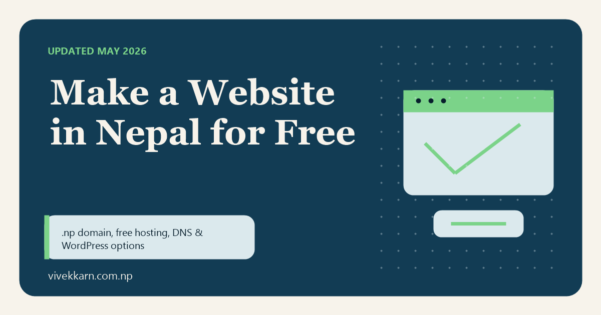 Make a Website in Nepal for Free 2026 thumbnail